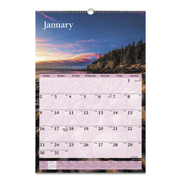 AT-A-GLANCE® Scenic Monthly Wall Calendar, Scenic Landscape Photography, 15.5 X 22.75, White-multicolor Sheets, 12-month (jan-dec): 2022 freeshipping - TVN Wholesale